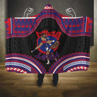 Samoa Mixed Martial Arts Hooded Blanket Flying Knee Of Samoan DT05 - Polynesian Pride