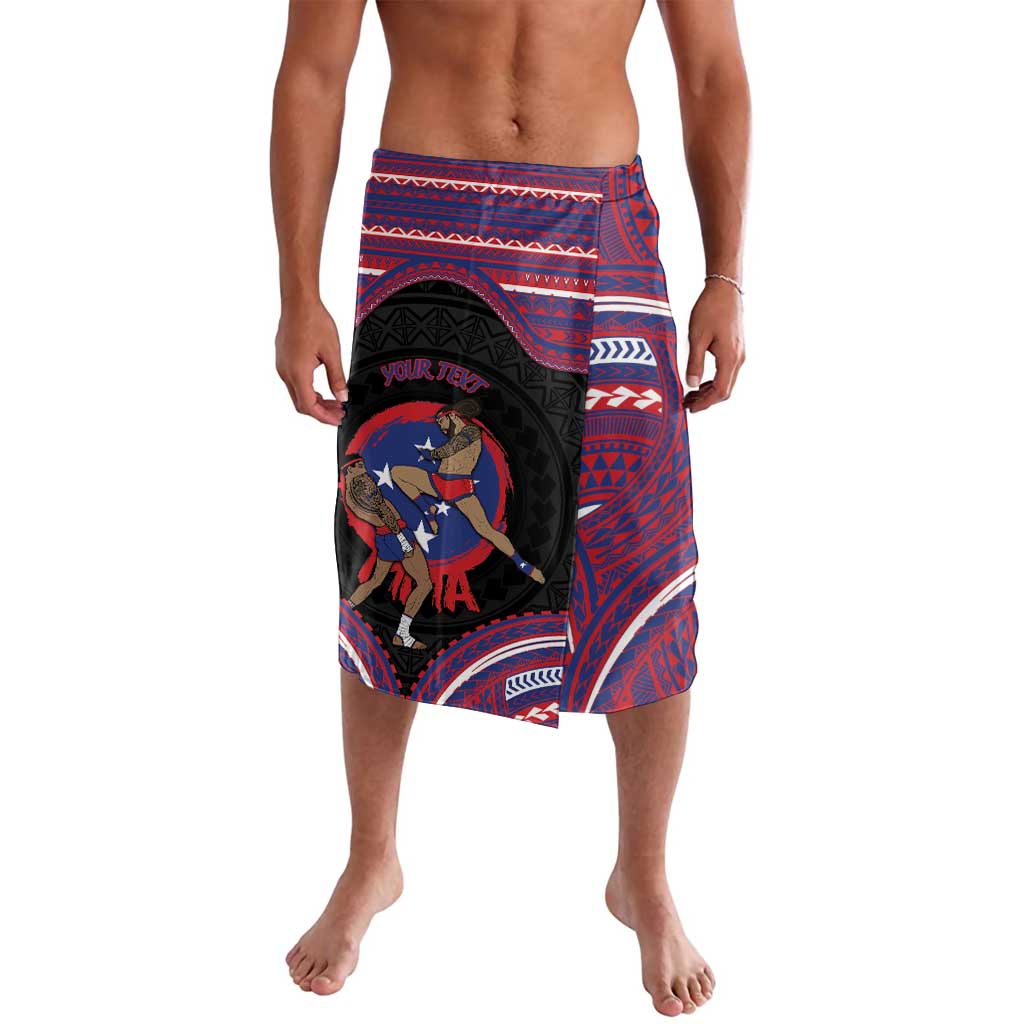 Personalised Samoa Mixed Martial Arts Lavalava Flying Knee Of Samoan DT05 Black - Polynesian Pride