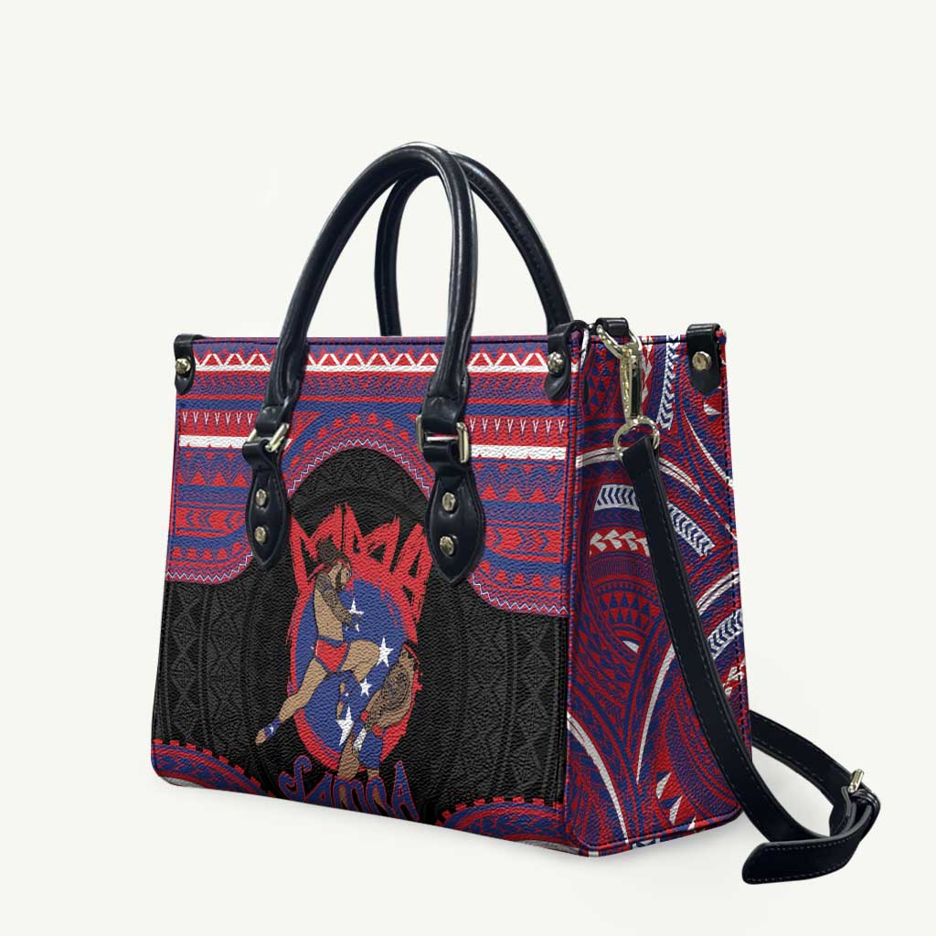 Samoa Mixed Martial Arts Leather Bag Flying Knee Of Samoan - Polynesian Pride