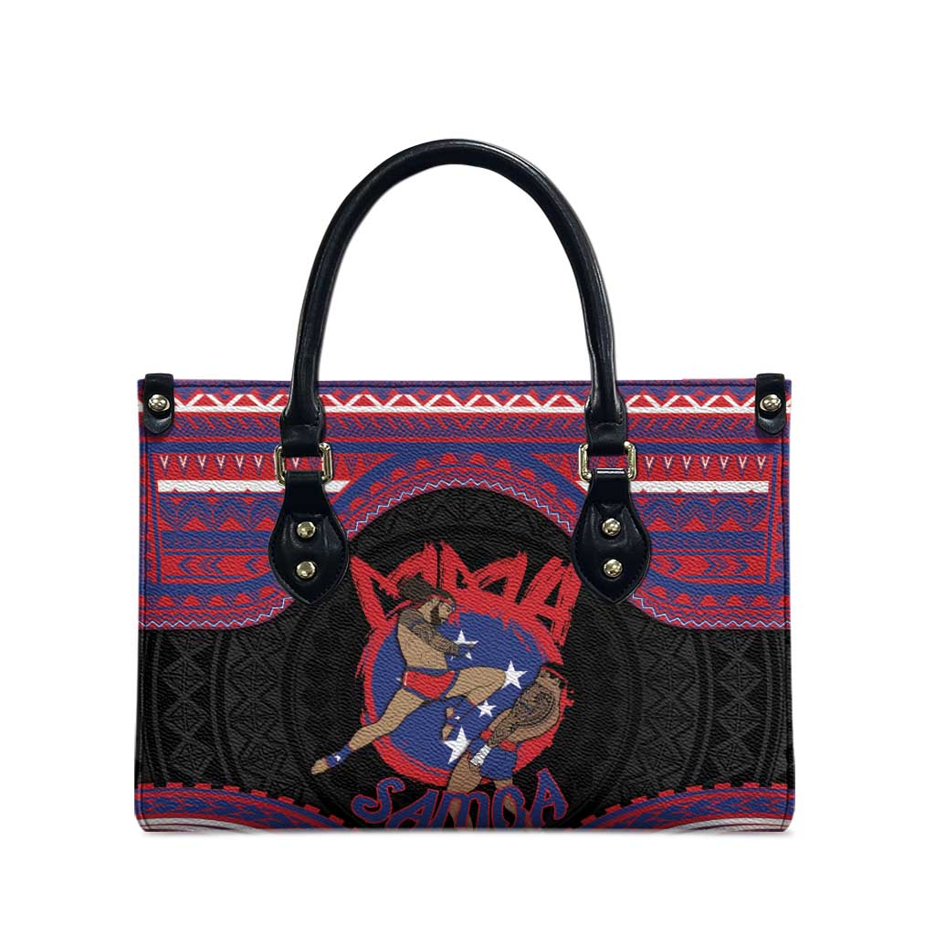 Samoa Mixed Martial Arts Leather Bag Flying Knee Of Samoan - Polynesian Pride