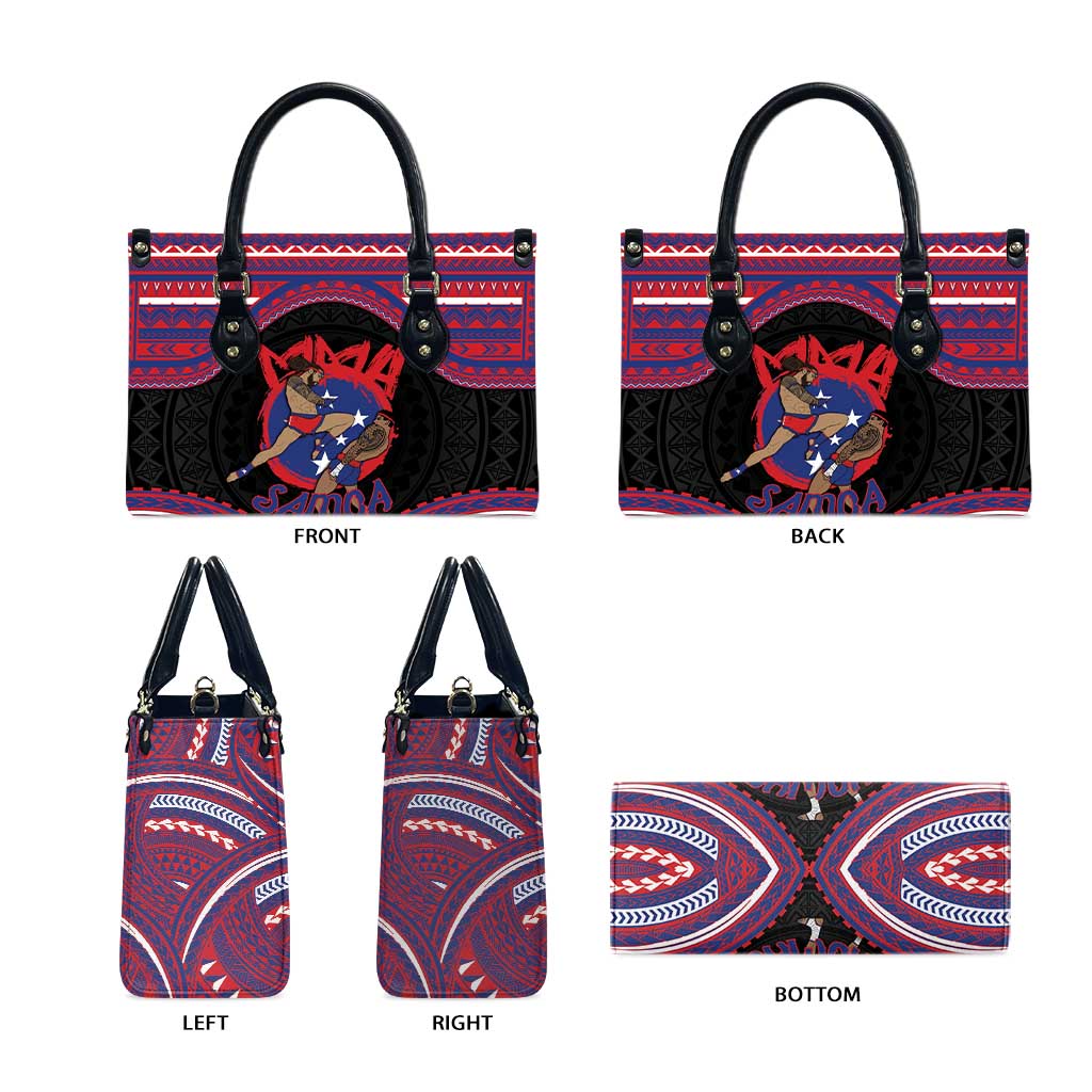 Samoa Mixed Martial Arts Leather Bag Flying Knee Of Samoan - Polynesian Pride