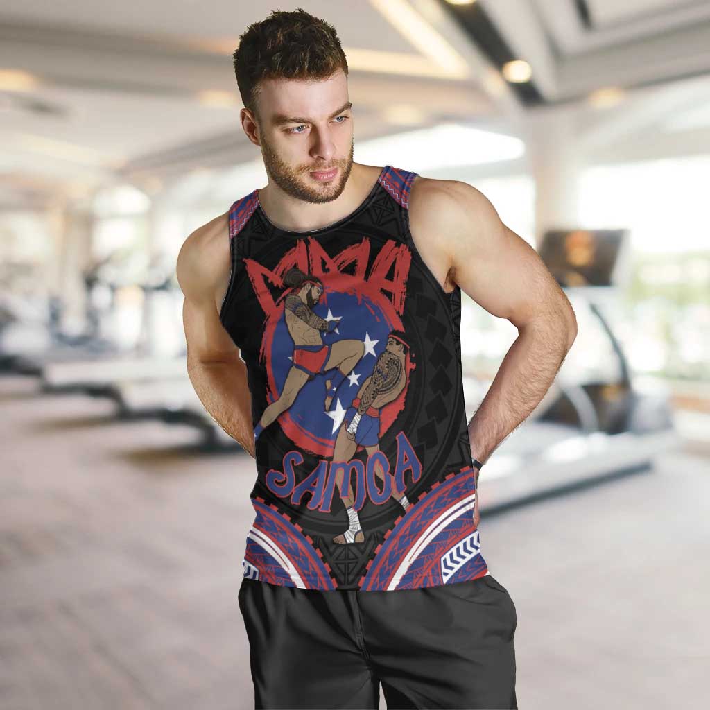 Personalised Samoa Mixed Martial Arts Men Tank Top Flying Knee Of Samoan - Polynesian Pride