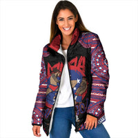Personalised Samoa Mixed Martial Arts Padded Jacket Flying Knee Of Samoan DT05 Women Black - Polynesian Pride