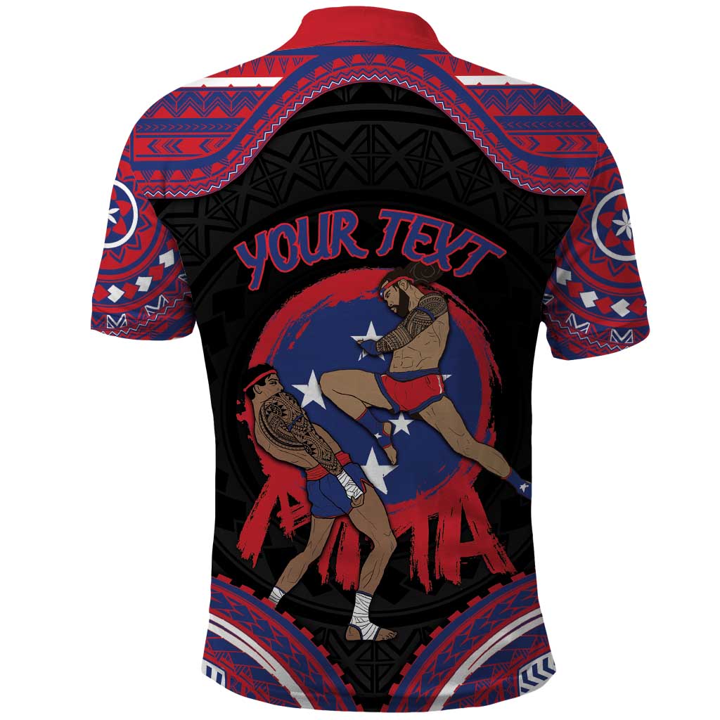 Personalised Samoa Mixed Martial Arts Polo Shirt Flying Knee Of Samoan DT05 - Polynesian Pride