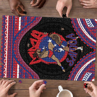 Samoa Mixed Martial Arts Puzzle Flying Knee Of Samoan DT05 - Polynesian Pride