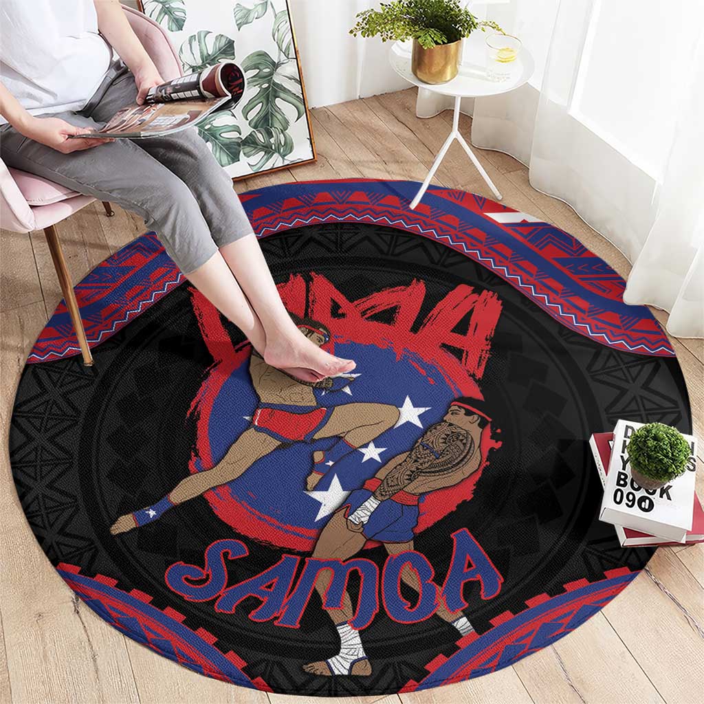 Samoa Mixed Martial Arts Round Carpet Flying Knee Of Samoan DT05 - Polynesian Pride