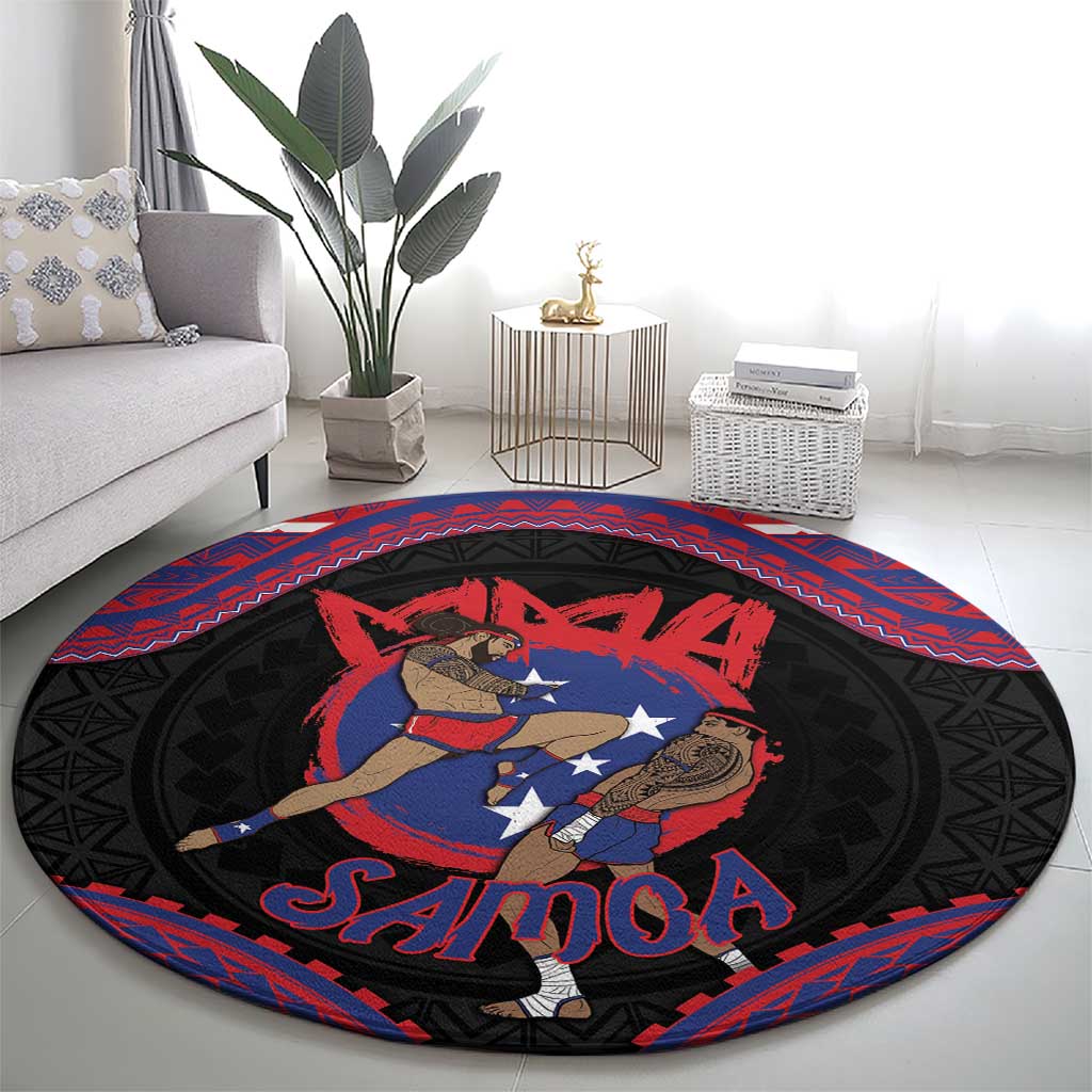 Samoa Mixed Martial Arts Round Carpet Flying Knee Of Samoan DT05 - Polynesian Pride