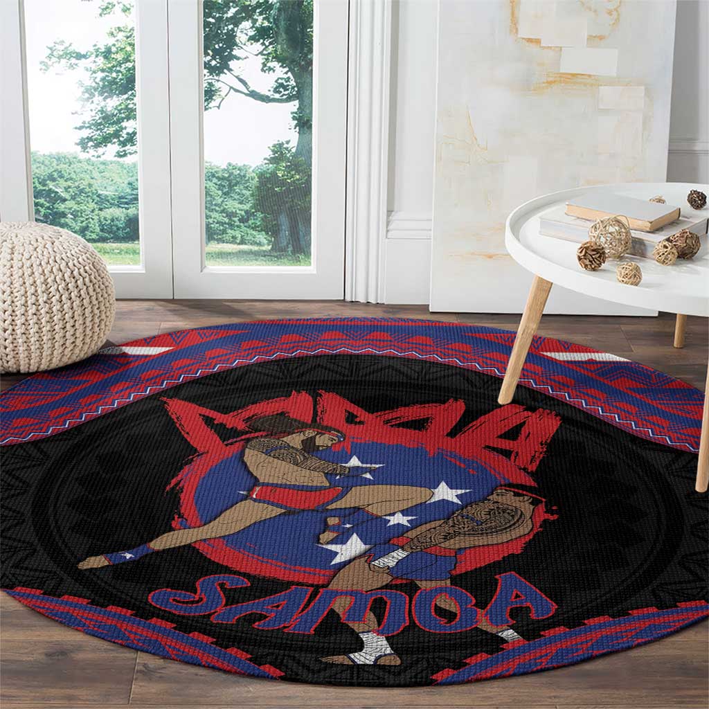 Samoa Mixed Martial Arts Round Carpet Flying Knee Of Samoan DT05 - Polynesian Pride