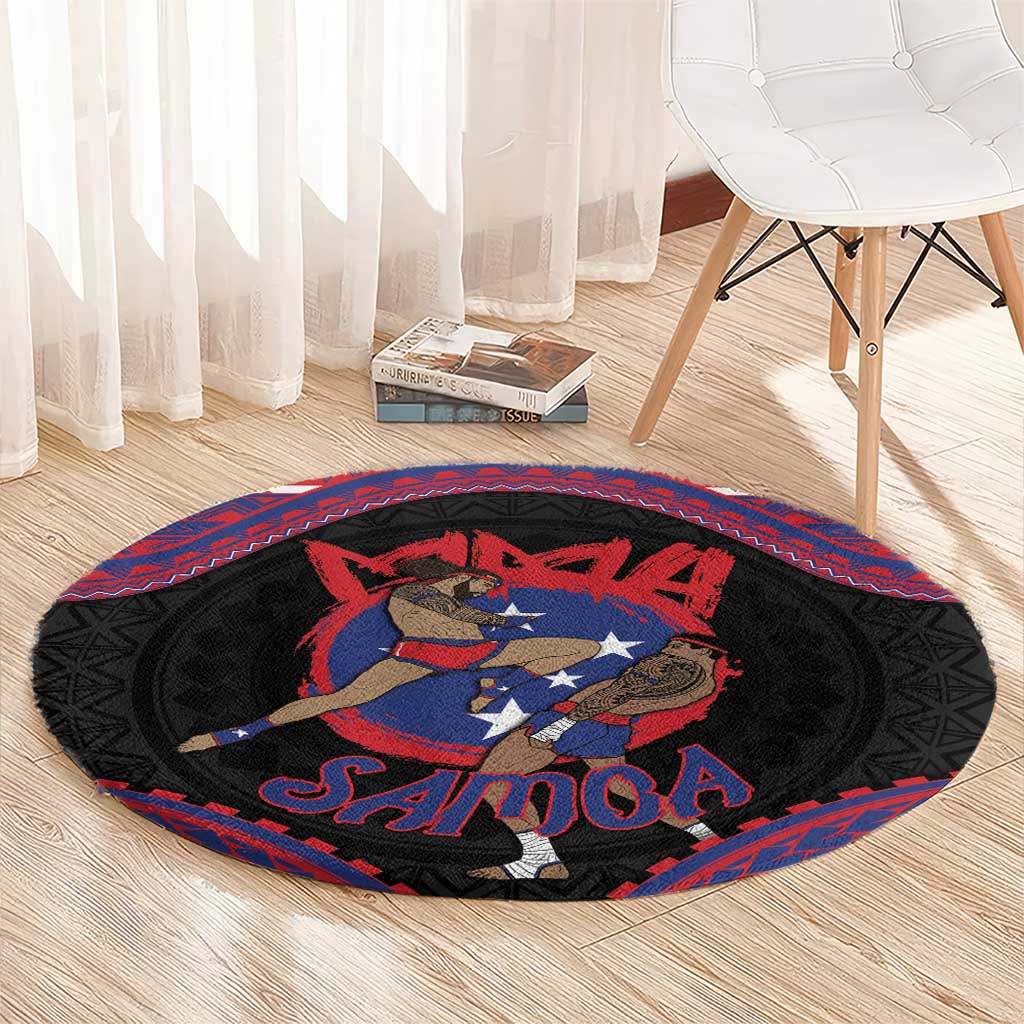 Samoa Mixed Martial Arts Round Carpet Flying Knee Of Samoan DT05 - Polynesian Pride