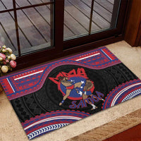 Samoa Mixed Martial Arts Rubber Doormat Flying Knee Of Samoan DT05 - Polynesian Pride