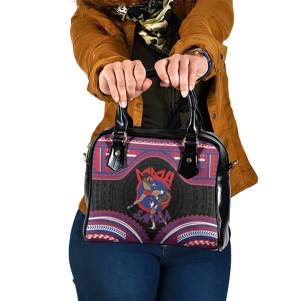 Samoa Mixed Martial Arts Shoulder Handbag Flying Knee Of Samoan - Polynesian Pride
