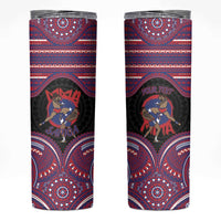 Personalised Samoa Mixed Martial Arts Skinny Tumbler Flying Knee Of Samoan DT05 Black - Polynesian Pride