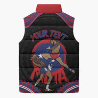 Personalised Samoa Mixed Martial Arts Sleeveless Puffer Jacket Flying Knee Of Samoan DT05 - Polynesian Pride