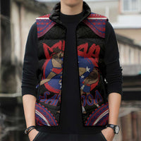 Personalised Samoa Mixed Martial Arts Sleeveless Puffer Jacket Flying Knee Of Samoan DT05 - Polynesian Pride