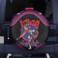 Samoa Mixed Martial Arts Spare Tire Cover Flying Knee Of Samoan - Polynesian Pride
