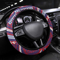 Samoa Mixed Martial Arts Steering Wheel Cover Flying Knee Of Samoan DT05 Universal Fit Black - Polynesian Pride