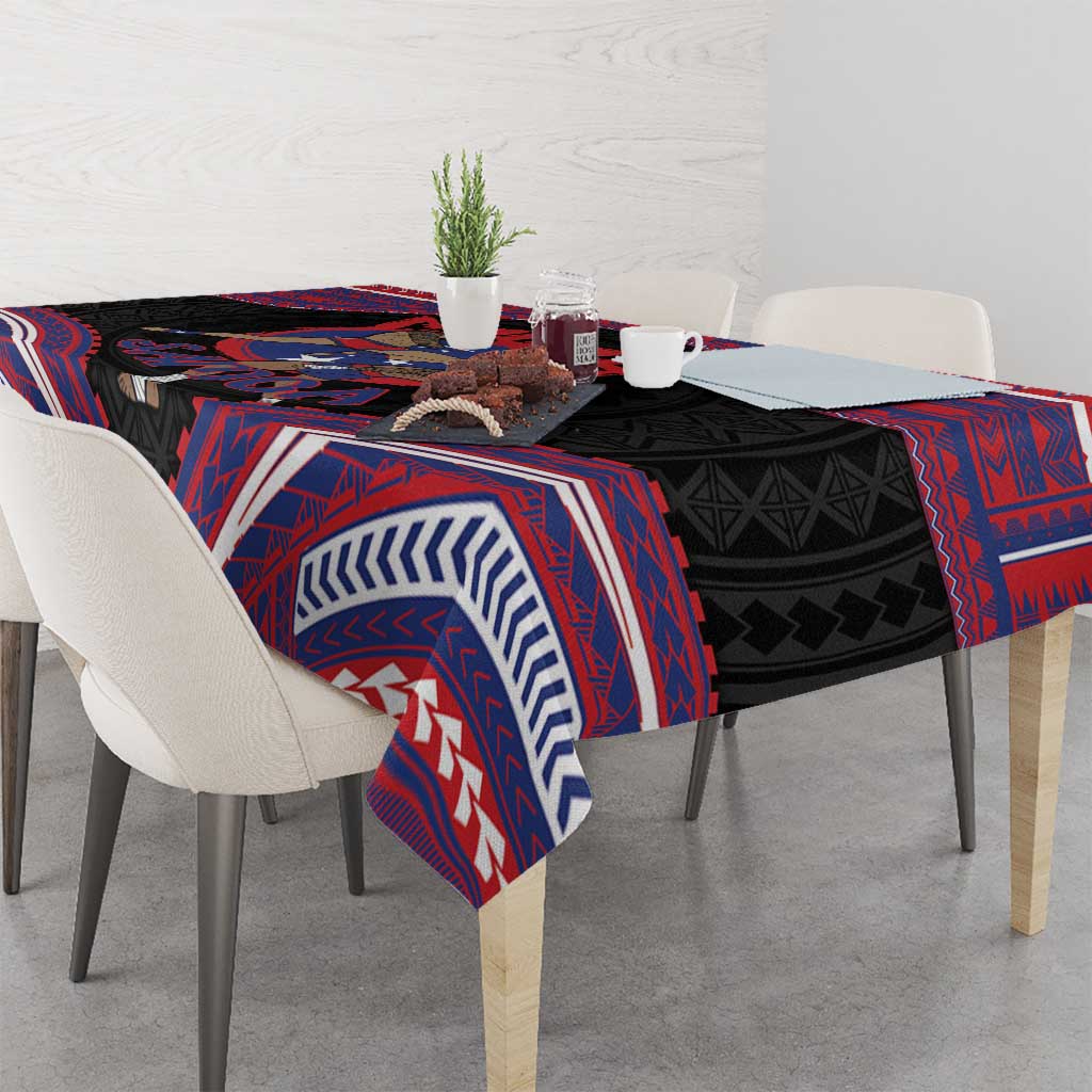Samoa Mixed Martial Arts Tablecloth Flying Knee Of Samoan DT05 - Polynesian Pride
