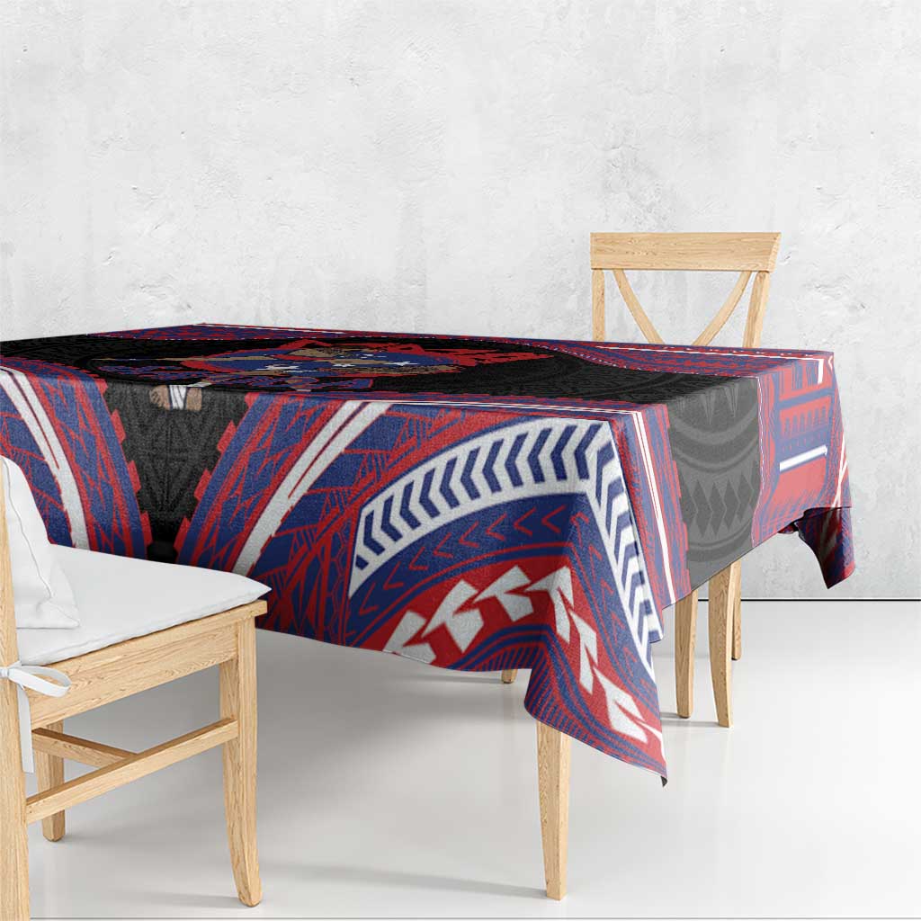 Samoa Mixed Martial Arts Tablecloth Flying Knee Of Samoan DT05 - Polynesian Pride