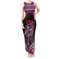 Personalised Samoa Mixed Martial Arts Tank Maxi Dress Flying Knee Of Samoan DT05 Women Black - Polynesian Pride