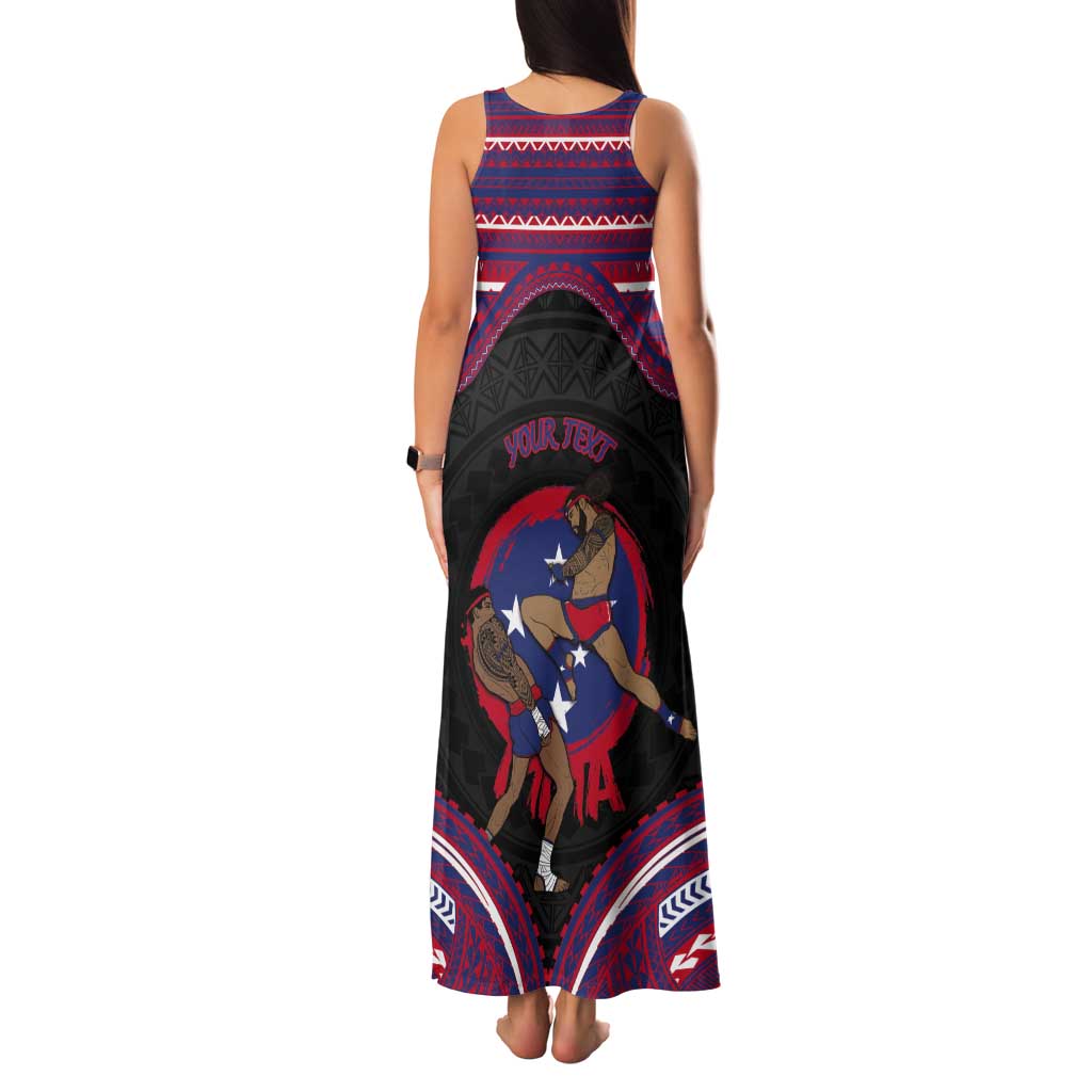 Personalised Samoa Mixed Martial Arts Tank Maxi Dress Flying Knee Of Samoan DT05 - Polynesian Pride