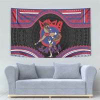 Samoa Mixed Martial Arts Tapestry Flying Knee Of Samoan DT05 - Polynesian Pride