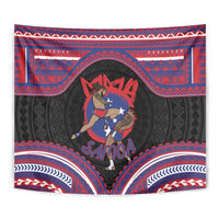Samoa Mixed Martial Arts Tapestry Flying Knee Of Samoan DT05 - Polynesian Pride