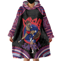 Personalised Samoa Mixed Martial Arts Wearable Blanket Hoodie Flying Knee Of Samoan DT05 - Polynesian Pride