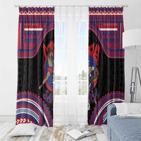 Samoa Mixed Martial Arts Window Curtain Flying Knee Of Samoan - Polynesian Pride