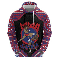 Personalised Samoa Mixed Martial Arts Zip Hoodie Flying Knee Of Samoan DT05 - Polynesian Pride