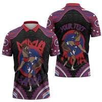 Personalised Samoa Mixed Martial Arts Zipper Polo Shirt Flying Knee Of Samoan DT05 - Polynesian Pride