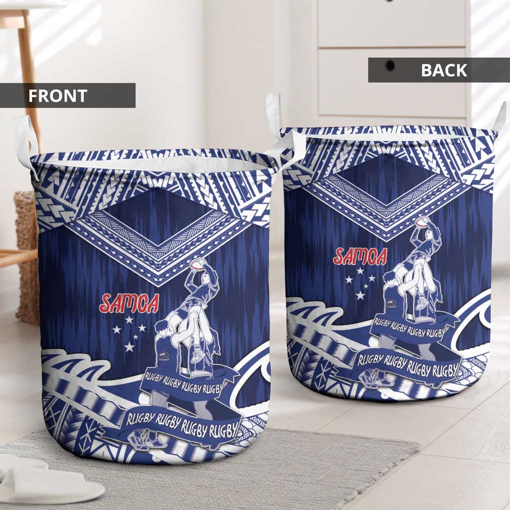 Samoa Rugby Laundry Basket Pacific Warrior Glory - Polynesian Pride