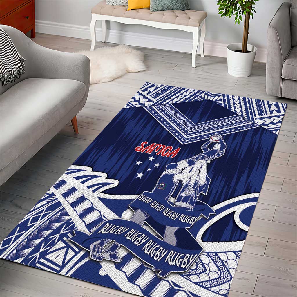 Samoa Rugby Area Rug Pacific Warrior Glory - Polynesian Pride