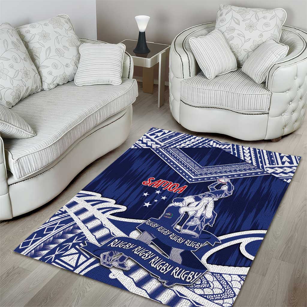 Samoa Rugby Area Rug Pacific Warrior Glory - Polynesian Pride