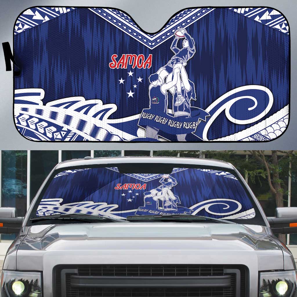 Samoa Rugby Auto Sun Shade Pacific Warrior Glory - Polynesian Pride