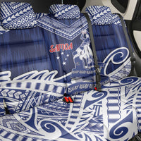 Samoa Rugby Back Car Seat Cover Pacific Warrior Glory - Polynesian Pride