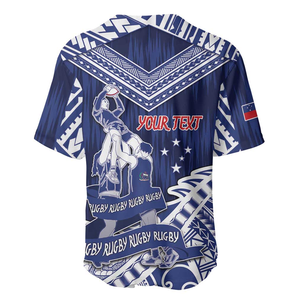 Personalised Samoa Rugby Baseball Jersey Pacific Warrior Glory - Polynesian Pride