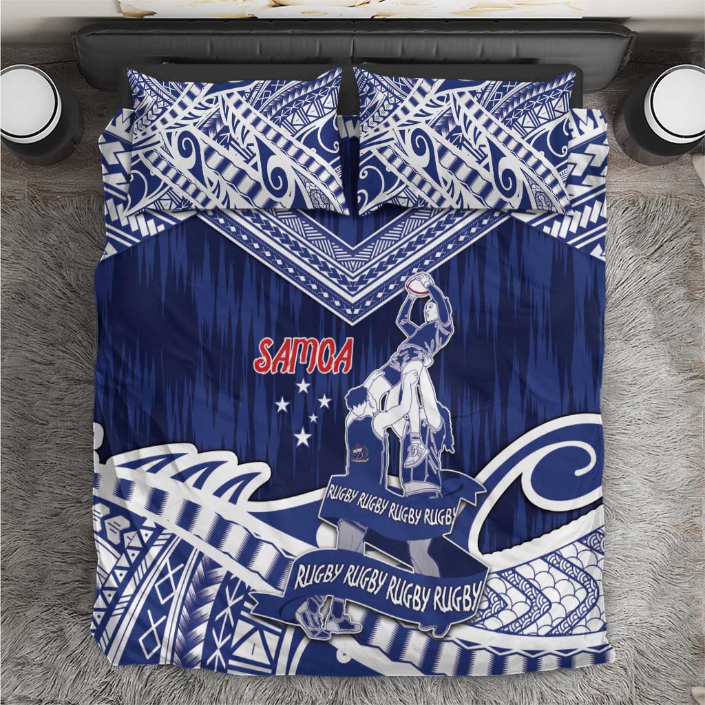Samoa Rugby Bedding Set Pacific Warrior Glory - Polynesian Pride