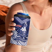 Personalised Samoa Rugby 4 in 1 Can Cooler Tumbler Pacific Warrior Glory - Polynesian Pride