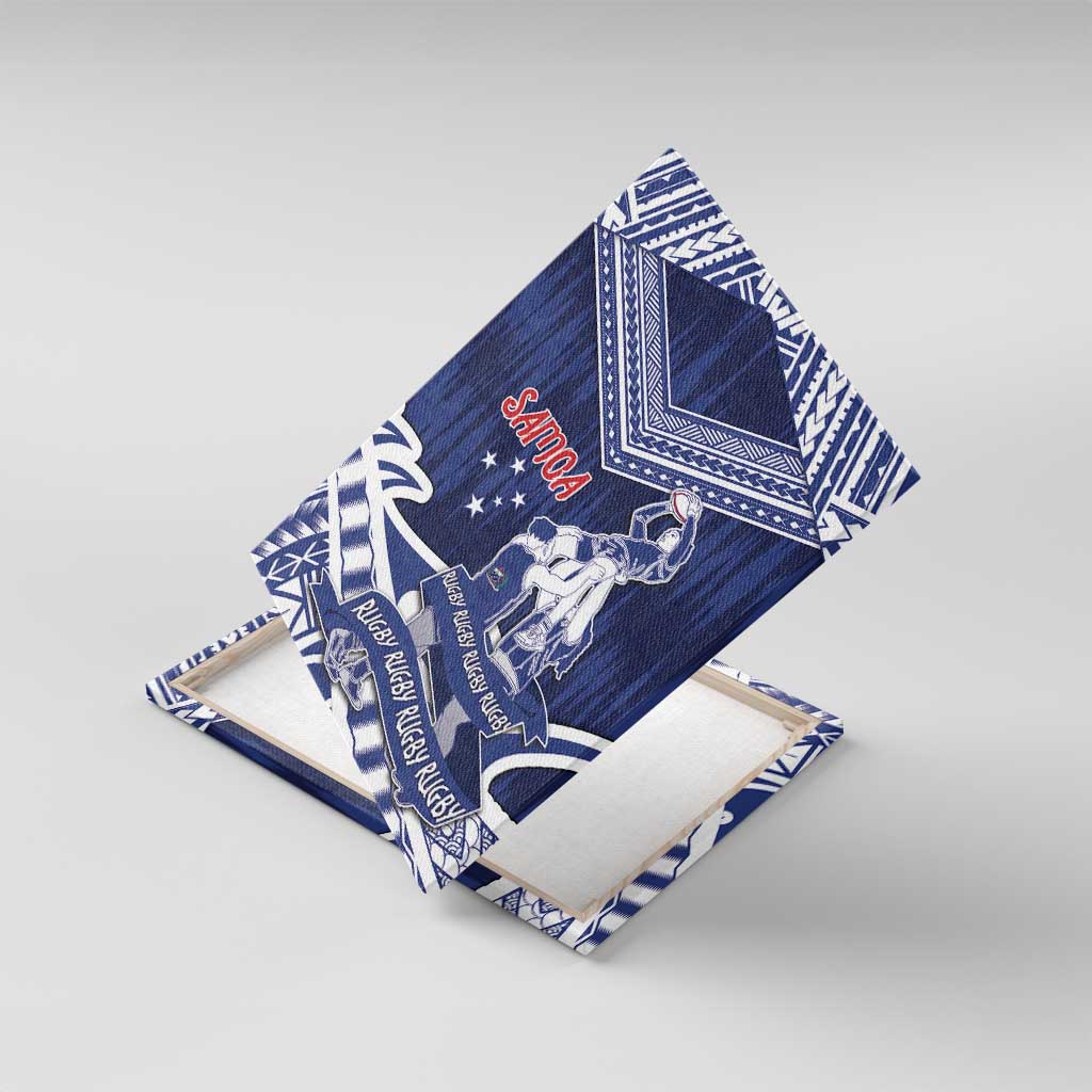 Samoa Rugby Canvas Wall Art Pacific Warrior Glory - Polynesian Pride