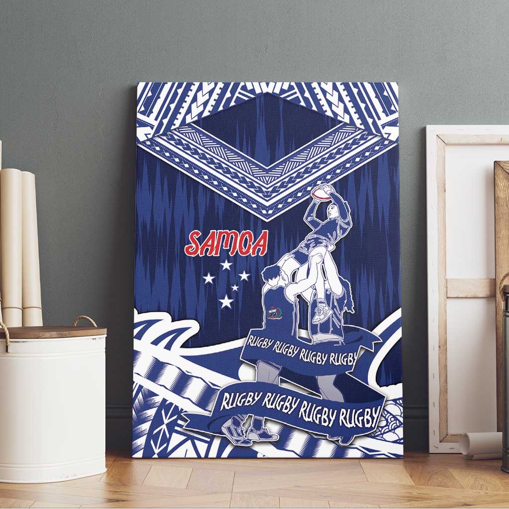Samoa Rugby Canvas Wall Art Pacific Warrior Glory - Polynesian Pride