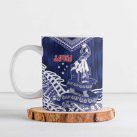 Personalised Samoa Rugby Ceramic Mug Pacific Warrior Glory - Polynesian Pride
