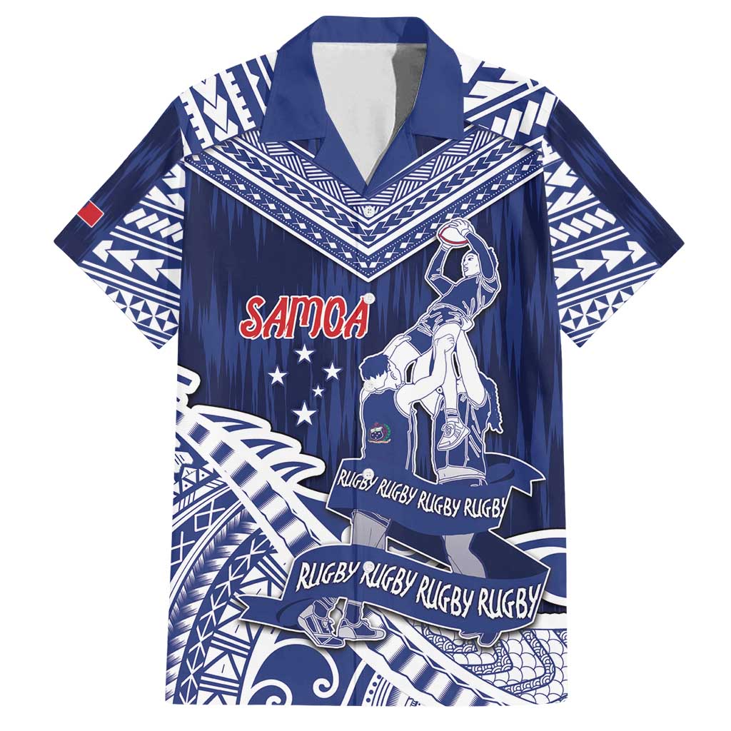 Personalised Samoa Rugby Family Matching Puletasi and Hawaiian Shirt Pacific Warrior Glory - Polynesian Pride