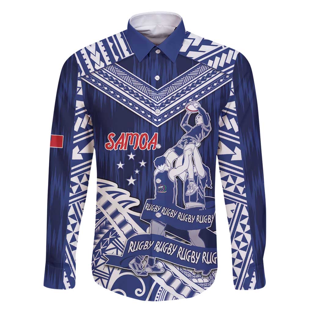 Personalised Samoa Rugby Family Matching Puletasi and Hawaiian Shirt Pacific Warrior Glory - Polynesian Pride