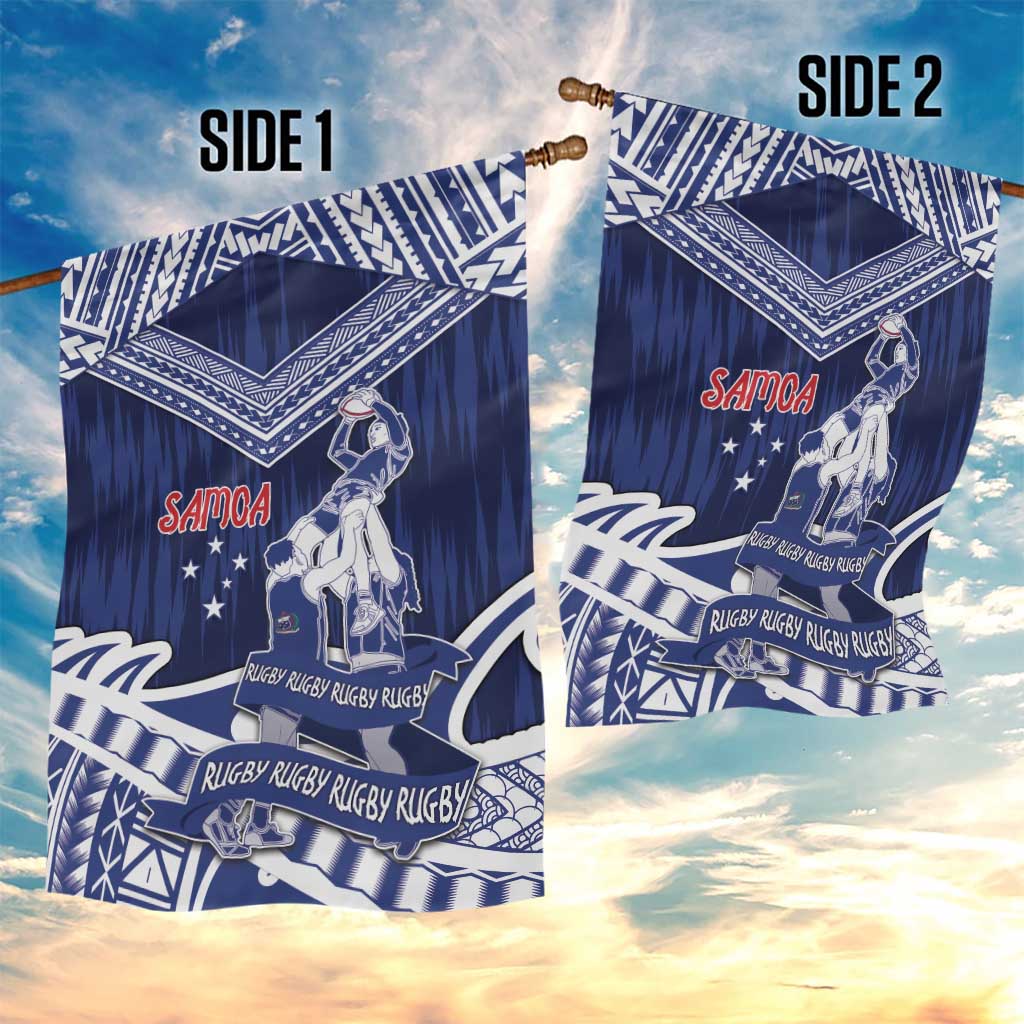 Samoa Rugby Garden Flag Pacific Warrior Glory - Polynesian Pride
