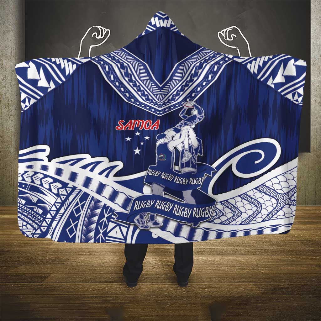 Samoa Rugby Hooded Blanket Pacific Warrior Glory - Polynesian Pride