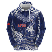 Personalised Samoa Rugby Hoodie Pacific Warrior Glory - Polynesian Pride