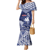 Personalised Samoa Rugby Mermaid Dress Pacific Warrior Glory - Polynesian Pride