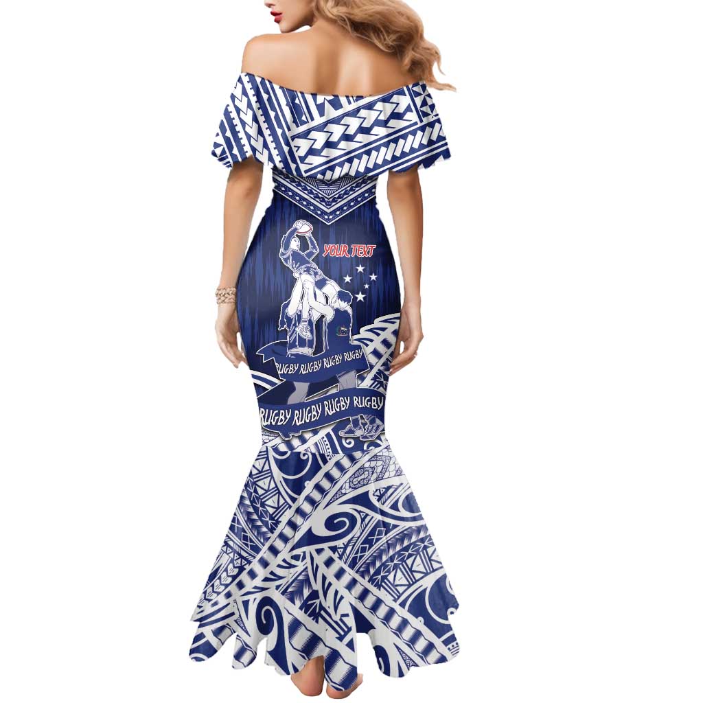 Personalised Samoa Rugby Mermaid Dress Pacific Warrior Glory - Polynesian Pride