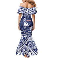 Personalised Samoa Rugby Mermaid Dress Pacific Warrior Glory - Polynesian Pride