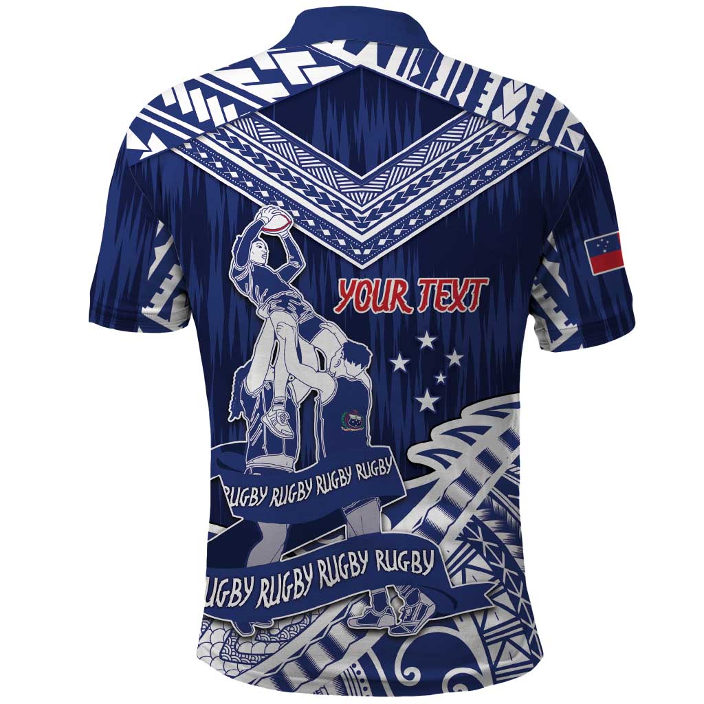Personalised Samoa Rugby Polo Shirt Pacific Warrior Glory - Polynesian Pride